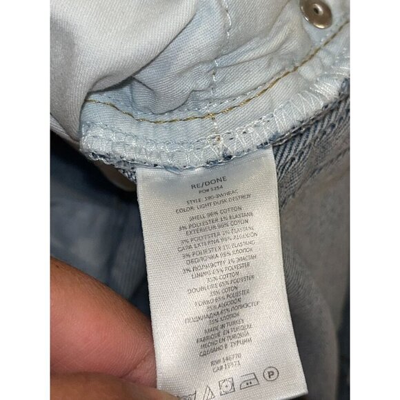 Re/Done 90s cropped distressed high-rise skinny jeans Women's Size 26 - Picture 10 of 12